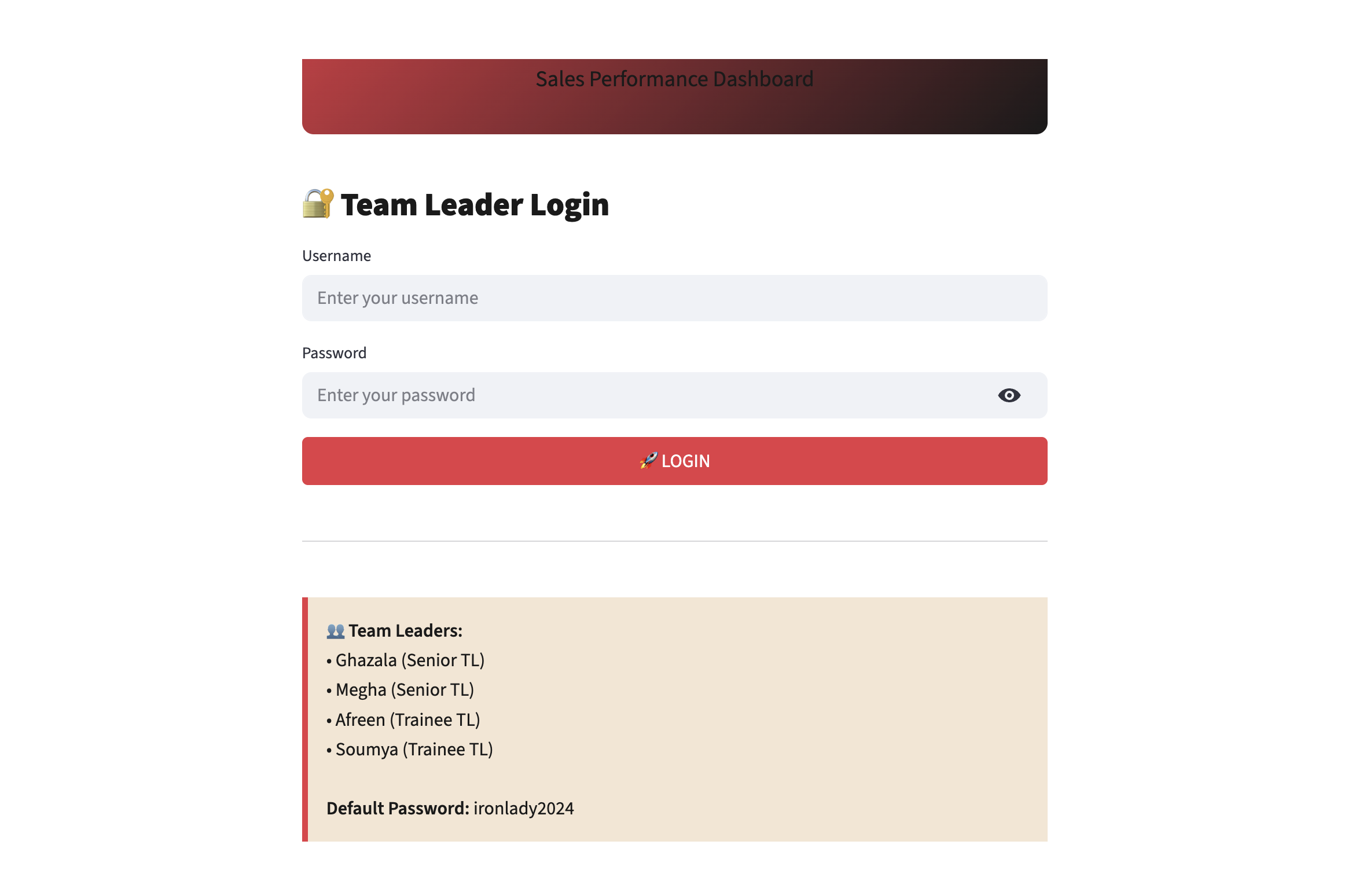 Team Performance System